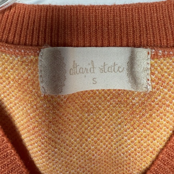 Altar'd State Women's Size Small Orange Floral Sleeveless Sweatshirt Vest Retro - Picture 3 of 4